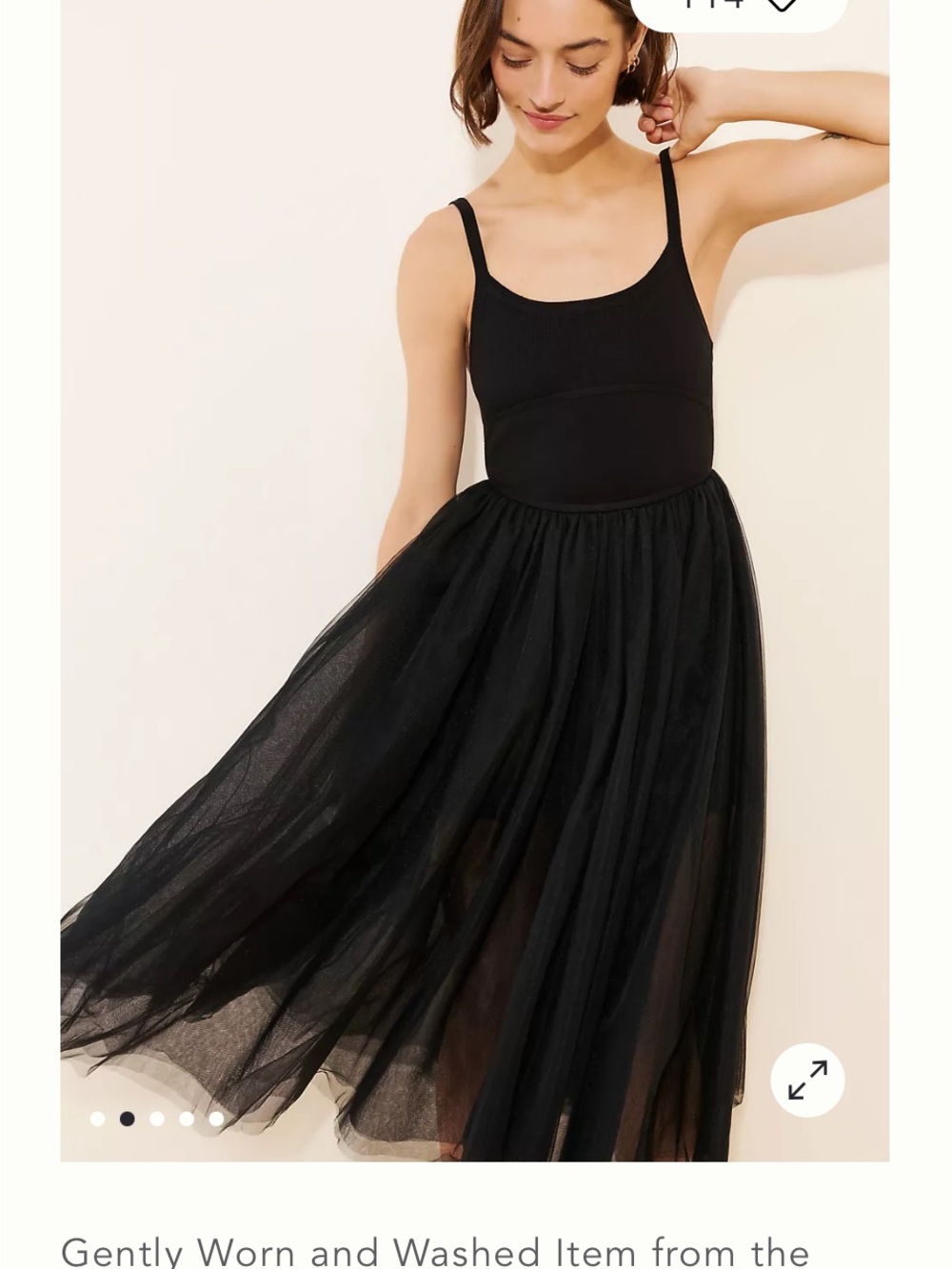 Moon River Black Twofer tulle ballerina Midi Dress